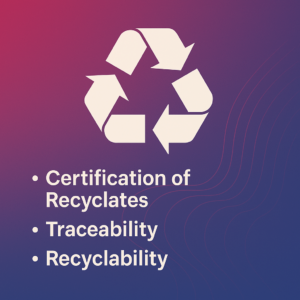 Certification for the traceability of post-consumer recyclates