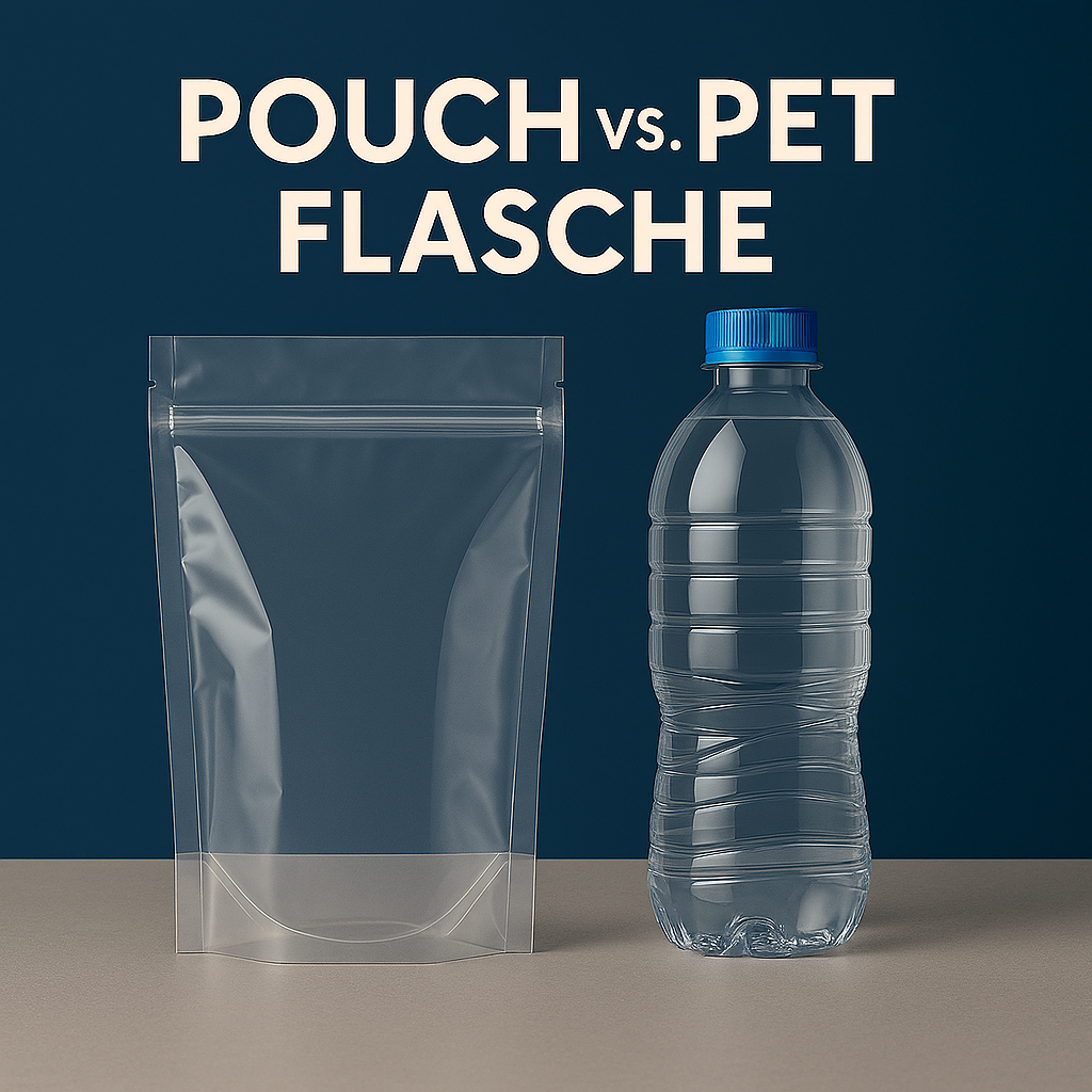 POUCH  vs. PET-FLASCHE
