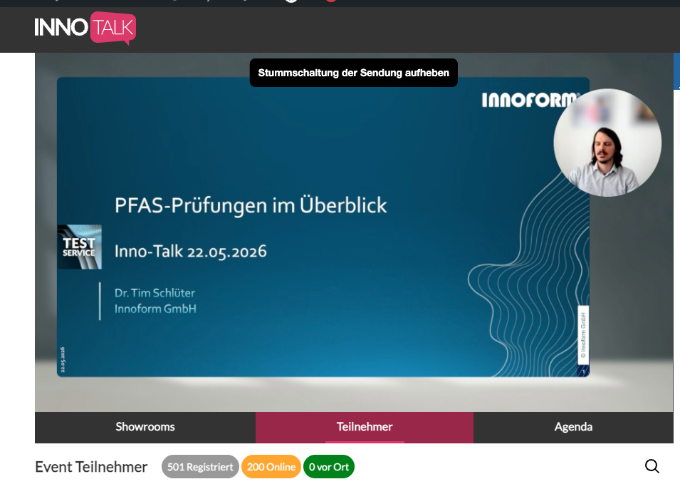 Innoform Testservice beschreibt prüfmöglichkeiten für PFAS